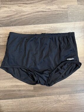 Speedo Black Mesh Swim Drag Shorts